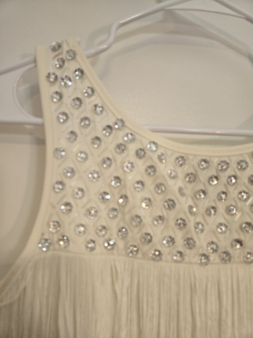 le chateau Ivory Beaded Fringed Cocktail Dress - Picture 2 of 11